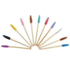 Brosses à cils en nylon jetables en gros avec manche en bambou et bois, <span class=keywords><strong>mini</strong></span>-brosses de maquillage et à sourcils, modèle de fourniture en vrac 20 000/boîte - Product Image 4