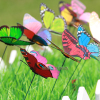 Décoration florale artificielle en forme de papillon, 89 cm, en PVC, style pastoral campagnard, pour jardin et paysage, fleurs artificielles