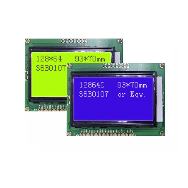 12864 LCD Display ST7920 5V Yellow-Green-Blue Screen LCM12864C-1 LCD Module