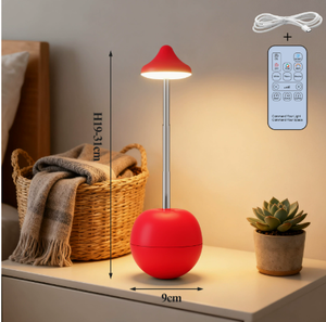 Green <b>Table</b> <b>Lamp</b> With Remote Control 9cm Base H19-31cm Indoor LED Light Plastic Cabinet <b>Wireless</b> Operation - Product Image 5