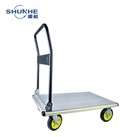 Carretilla de Plataforma Manual de Aluminio de Cuatro Ruedas 250KG Industrial para Compras OEM FW-99E