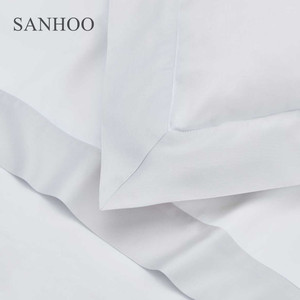 SANHOO, juego de sábanas de ropa de cama de Hotel personalizado al por mayor, 300 <span class=keywords><strong>400</strong></span>, 600 <span class=keywords><strong>hilos</strong></span>, sábana de algodón <span class=keywords><strong>egipcio</strong></span> para Hotel - Product Image 4