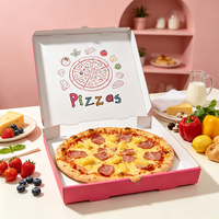 Boîtes à pizza jetables recyclées en gros SP5273, écologiques, avec logo personnalisé, plusieurs tailles, différentes couleurs, pour pizzeria à emporter