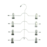Cintres ajustables en métal robuste pour pantalons, jupes, jeans, chaussettes et sous-vêtements – Rangement de placard