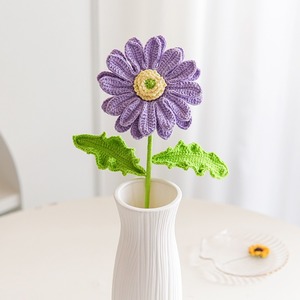 Nuevo ramo de crisantemos africanos de simulación tejido a mano, decoración de girasoles, producto terminado, regalo floral para festivales. - Product Image 6