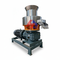 Machine à granulés de bois à matrice annulaire compacte en acier inoxydable, ligne de production industrielle de granulés de biomasse 220V/380V 55Kw pour sciure de bois et paille