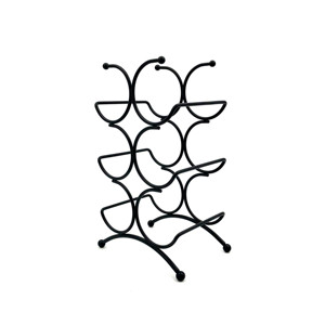 Estante organizador de botellas de agua y vino, alambre de metal, color negro, precio directo de fábrica - Product Image 4