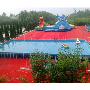 Tobogán Inflable Comercial de PVC Reforzado para Piscina, Parque Acuático Inflable Ocean World con Piscina Rectangular - Product Image 5