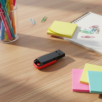 Nouvelle promotion de vacances, clé USB 2.0 rotative, noir-rouge, 128 Mo-64 Go |   Option de logo personnalisé Cadeaux d'entreprise festifs Garantie de 2 ans