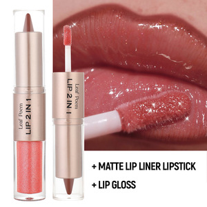 Lápiz Labial Mate de Doble Punta Personalizado, Brillo Labial, Espejo Labial, Herramienta de Maquillaje Líquido de Estilo Moderno con Ingredientes Minerales, Empaquetado en Caja - Product Image 2