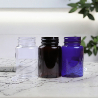 Bouteille personnalisée en PET de 120cc à 650cc pour emballage de chewing-gum liquide, sirop contre la toux, pilules, capsules et vitamines avec impression sérigraphique