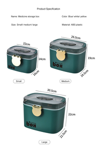 Caja portátil de plástico multifunción para medicina, caja de almacenamiento con mango, organizador de medicina, venta al por mayor - Product Image 4