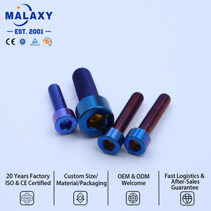 Vis à tête hexagonale en titane MALAXY DIN912 GR5, grade 10, anodisée, M5 M6 M8, directement de l'usine - Product Image 1
