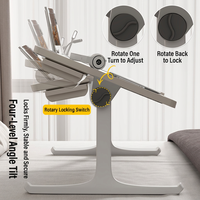 Bureau d'ordinateur portable pliable haut de gamme, réglable en hauteur, support portable avec tiroir pour le travail, les études et le dortoir