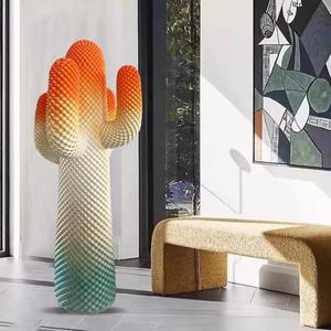Moules de statues en résine faits à la main sur mesure, sculpture de jardin colorée grandeur nature de gros <span class=keywords><strong>cactus</strong></span> et statues d'extérieur en fibre de verre - Product Image 3