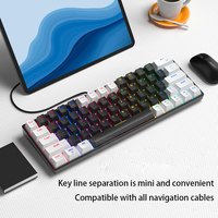 Accessoires informatiques Clavier mécanique filaire USB rétroéclairé RVB pour PC, idéal pour les joueurs et les jeux sur tablette