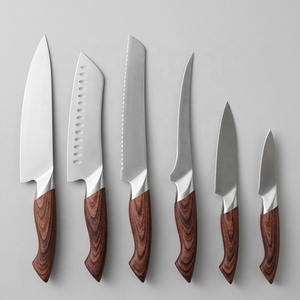 Ensemble de couteaux de cuisine personnalisés de qualité supérieure, 6 pièces, couteaux de boucher professionnels en acier inoxydable, ensemble de couteaux de chef pour la cuisine - Product Image 1