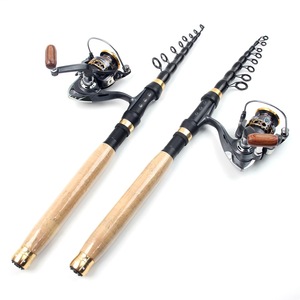 WildTrek Combo de Caña de Pescar Telescópica Portátil de Fibra de Carbono con Carrete - Acción Rápida, Mango de EVA, Guías de Cerámica, Ultra Corta para Bagre - Product Image 1