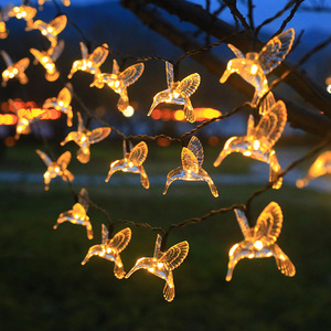 Guirlandes lumineuses solaires en forme de colibris pour la décoration de la maison et du jardin, fabrication en gros, OEM, imperméables, pour l'extérieur, <span class=keywords><strong>ambiance</strong></span> festive de la cour - Product Image 5