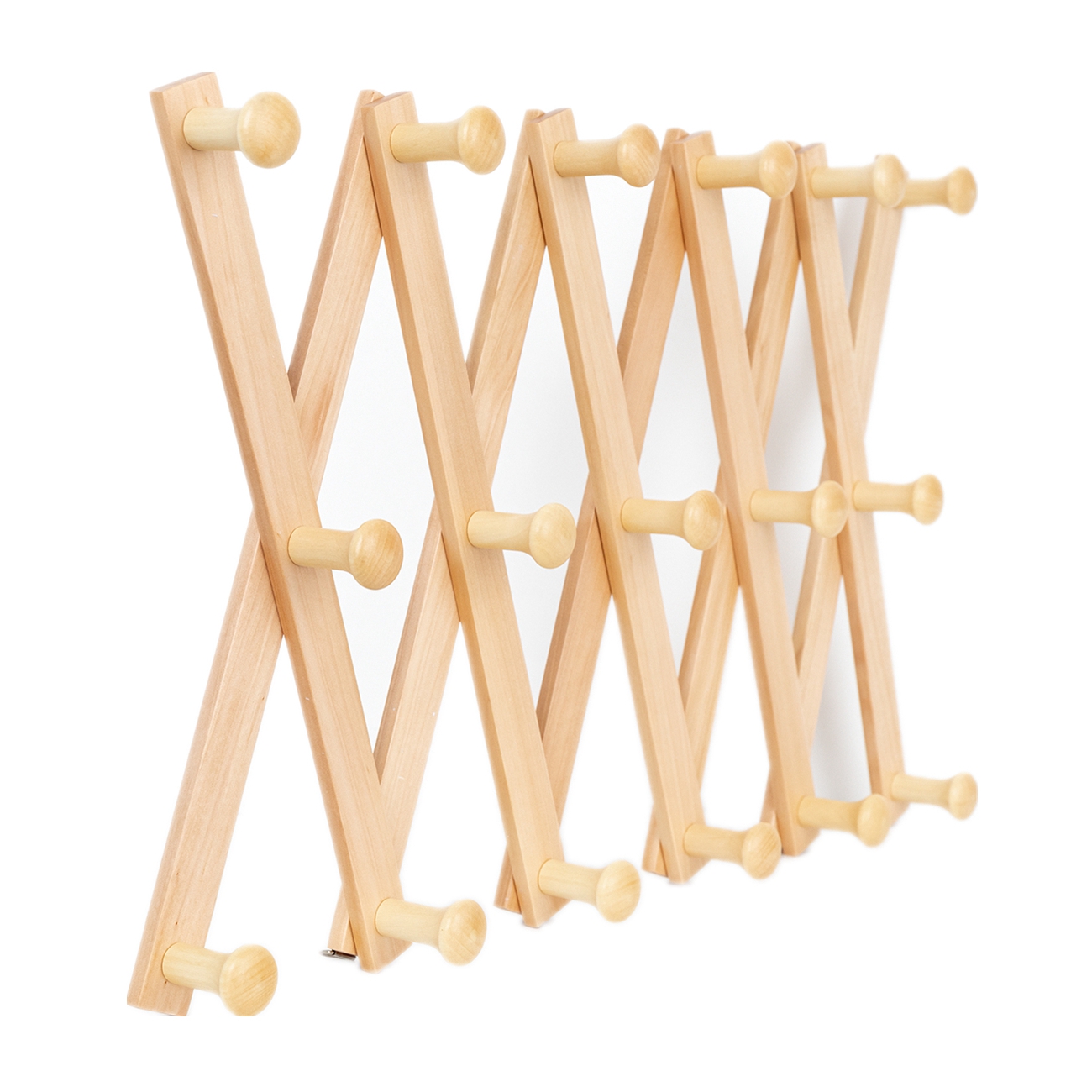 Manufactory 17 Haringen X Vorm Accordeon Muur Jas Hanger Massief Houten Muur Hoed Rack