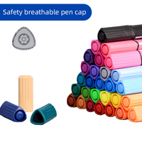 Marqueurs d'aquarelle lavables Triangle Grip pour enfants, stylo marqueur artistique non toxique