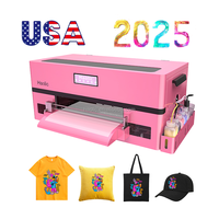 Imprimante DTF automatique A3 Haolic rose XP600 modèle 2025 avec shaker à poudre, machine multifonctionnelle, imprimante DTF