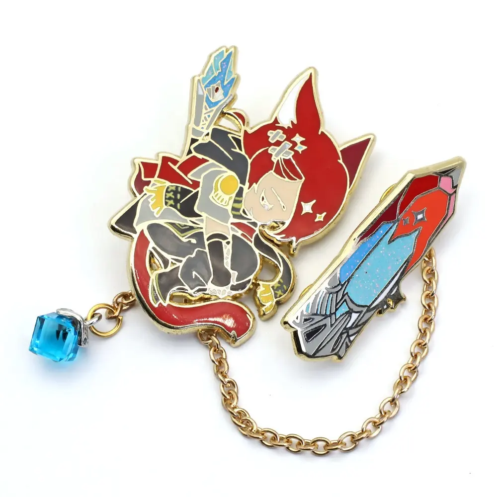 Custom enamel pins Metal badge Gold Silver plating Wholesale No MOQ Lapel Pin Fashion design Custom Anime badges