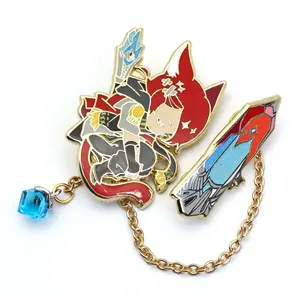 Épingles en émail personnalisées Insigne en métal plaqué or et argent Épinglette sans quantité minimale de commande Design de mode Insignes d'anime personnalisés Vente en gros