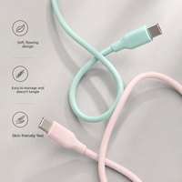 Câble de charge rapide USB-C en silicone souple, cœur en cuivre, TPE écologique pour téléphone portable