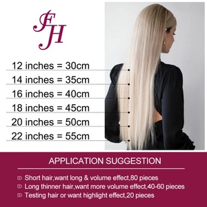 FH Vendeur en gros de tissus teints # Extensions de cheveux humains 1001 Flexible F-tip Straight European Hair Nano Rings Tips - Product Image 5