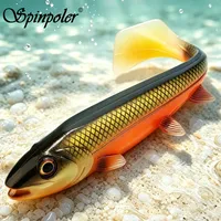 Bombshad Büyük Yumuşak Swimbait Spinpoler Kare Kanatlı Shad Yemi, Kupa Balığı, Levrek, Yayın Balığı, Yırtıcı Balık Avı için Güçlü Olta Malzemesi