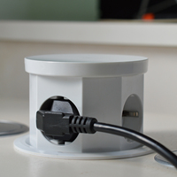 Enchufe Eléctrico Retráctil Personalizado para Mesa de Oficina con Cargador Inalámbrico y Torre de Enchufes para Cocina
