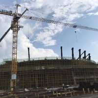 Construction de toits de stades sportifs en structure métallique préfabriquée