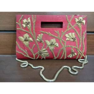 Mejor Venta de estilo de lujo señoras embrague moda-adelante Zari bordado semi-GEMA piedras perla cadena rebordear decoración cerradura - Product Image 1