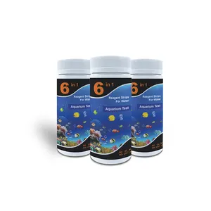 Kit di test di qualità dell'acquario di vendita caldo kit di test per acquari 6 in 1 striscia reattiva per l'acqua