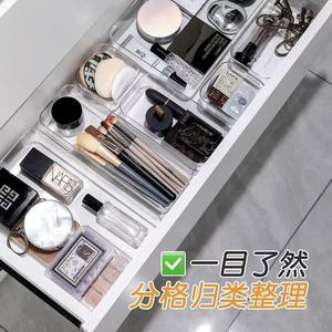 Acrylic <b>Drawer</b> Organizer With Compartments Transparent Thickened <b>Plastic</b> For Home Dormitory Storage - Product Image 4