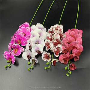 Orquídeas artificiales <span class=keywords><strong>de</strong></span> látex con 9 cabezales, orquídeas, flores decorativas, QSLH-CF093 - Product Image 3