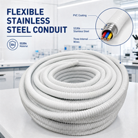 Tuyau flexible en acier inoxydable recouvert de PVC anti-corrosion pour le traitement des eaux usées