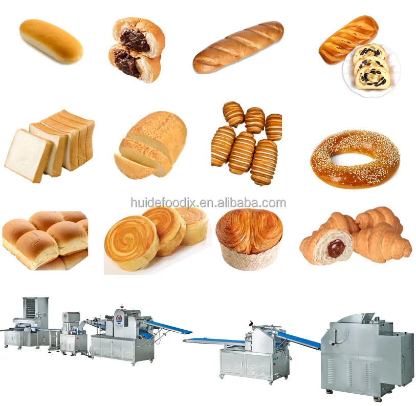 High Capacity Automatic French Bread Toast Loaf Bread Production Line Bakery Machinery for Bread Making Machine Machines