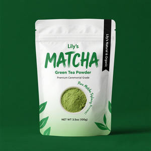 Bolsa de Embalaje de Polvo de Matcha Personalizada con Diseños Increíbles, de Aluminio, Resellable, Resistente a la Humedad - Product Image 3