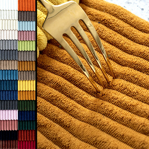 Thick Warp Knitted 2.5 Wale 100% Polyester Corduroy <b>Fabric</b> Breathable Soft Comfortable for Bay Window Cushion Pillow Plush Toy - Product Image 1