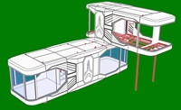 Maison conteneur préfabriquée de luxe en forme de capsule spatiale, type Apple Cabin, pour bureau, appartement et tourisme, 20ft 40ft, directement de l'usine