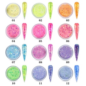 GREENKEM-Lentejuelas para Nail Art iridiscentes, purpurina para <span class=keywords><strong>uñas</strong></span> de plata, polvo cromado, hexagonal, grueso, azúcar - Product Image 6