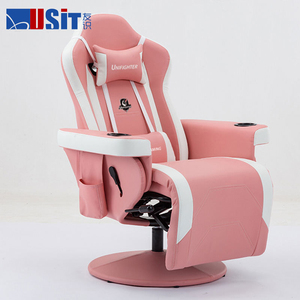 Chaise de bureau pivotante ergonomique, superbe, siège pour gaming et sports électroniques, avec repose-pieds - Product Image 4