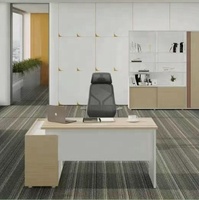 Nuova Scrivania Direzionale per Ufficio dal Design Moderno, Scrivania Resistente per Manager con Prese di Corrente Integrate per Uffici Aziendali