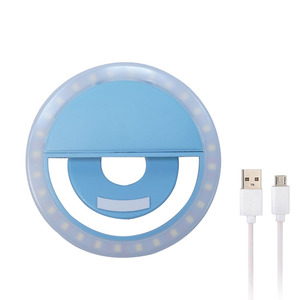 Anneau lumineux LED portable pour téléphone portable Mini anneau lumineux LED pour selfie Anneau lumineux rechargeable - Product Image 1