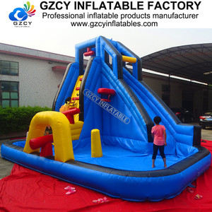 Giá Rẻ Inflatable Bouncy Nhảy Lâu Đài Kết Hợp Công Viên Nước Sân Chơi Trượt Với Hồ Bơi - Product Image 3