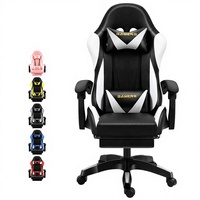 Chaise de jeu professionnelle personnalisée - Chaise de jeu ergonomique en cuir extensible pour ordinateur et voiture avec pivot à 360 degrés