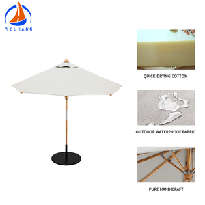 Precio de fábrica, sombrilla de madera de teca, sombrilla de jardín al aire libre, sombrilla de <span class=keywords><strong>Patio</strong></span>, sombrilla de <span class=keywords><strong>Patio</strong></span> de madera - Product Image 2