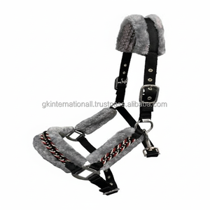 Design chic Vison rembourré doux et confortable Nylon Horse Halter dans toutes les tailles personnalisées et beaucoup de couleurs avec raccords en acier inoxydable - Product Image 1